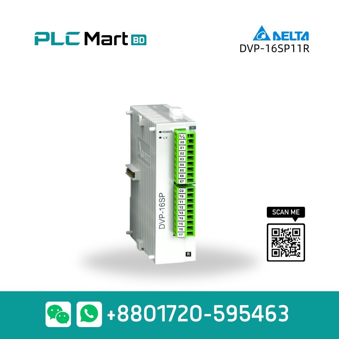 Delta DVP16SP11R DVP-S Series PLC Digital Input/Output Expansion Module (Relay Output)