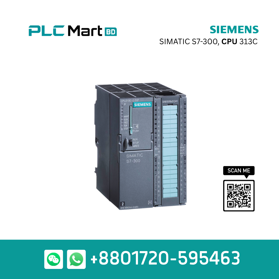 Siemens SIMATIC S7-300 CPU 313C Compact PLC – 6ES7313-5BG04-0AB0, 128 KB Work Memory