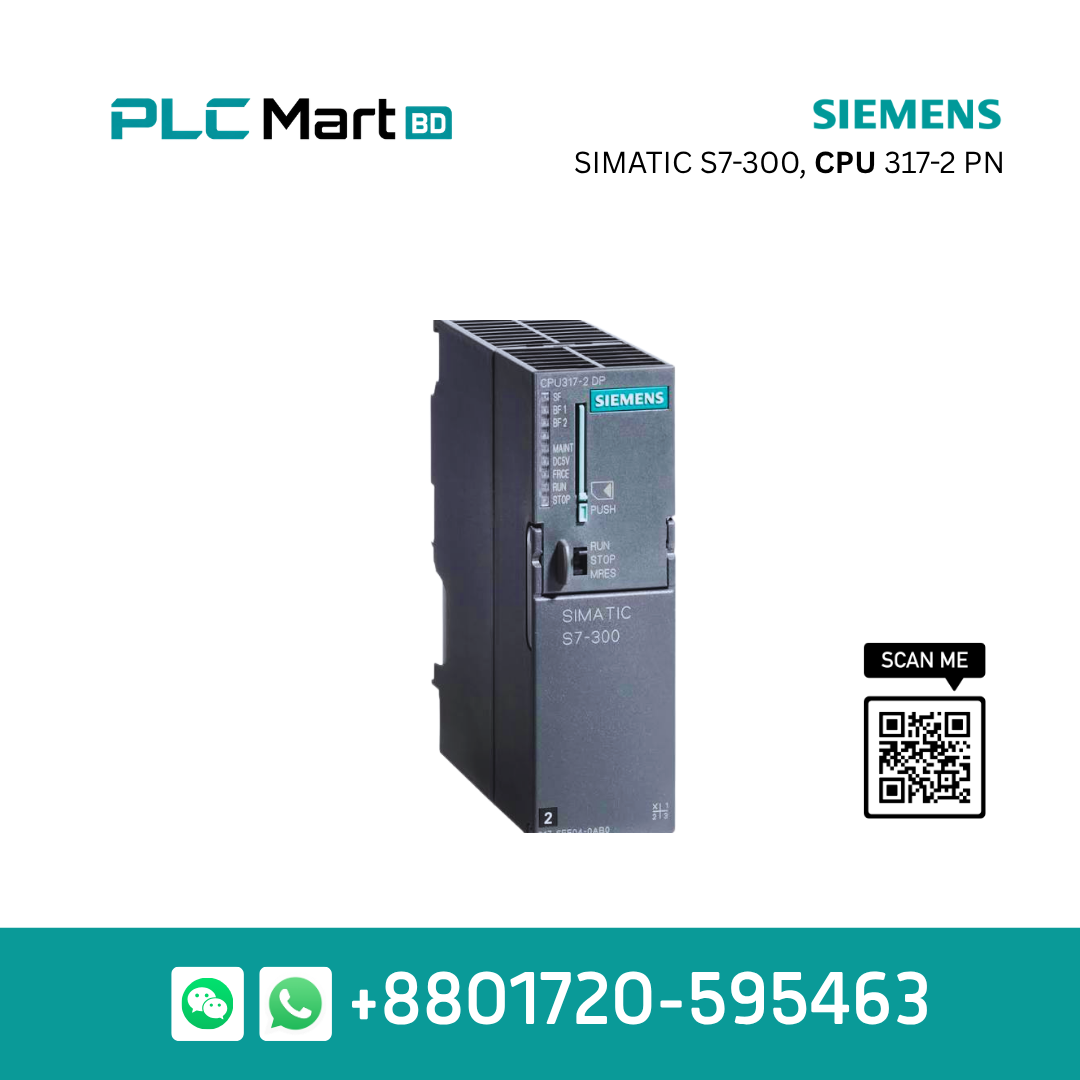 Siemens SIMATIC S7-300 CPU 317-2 PN/DP PLC – 6ES7317-2EK14-0AB0, 1 MB Work Memory